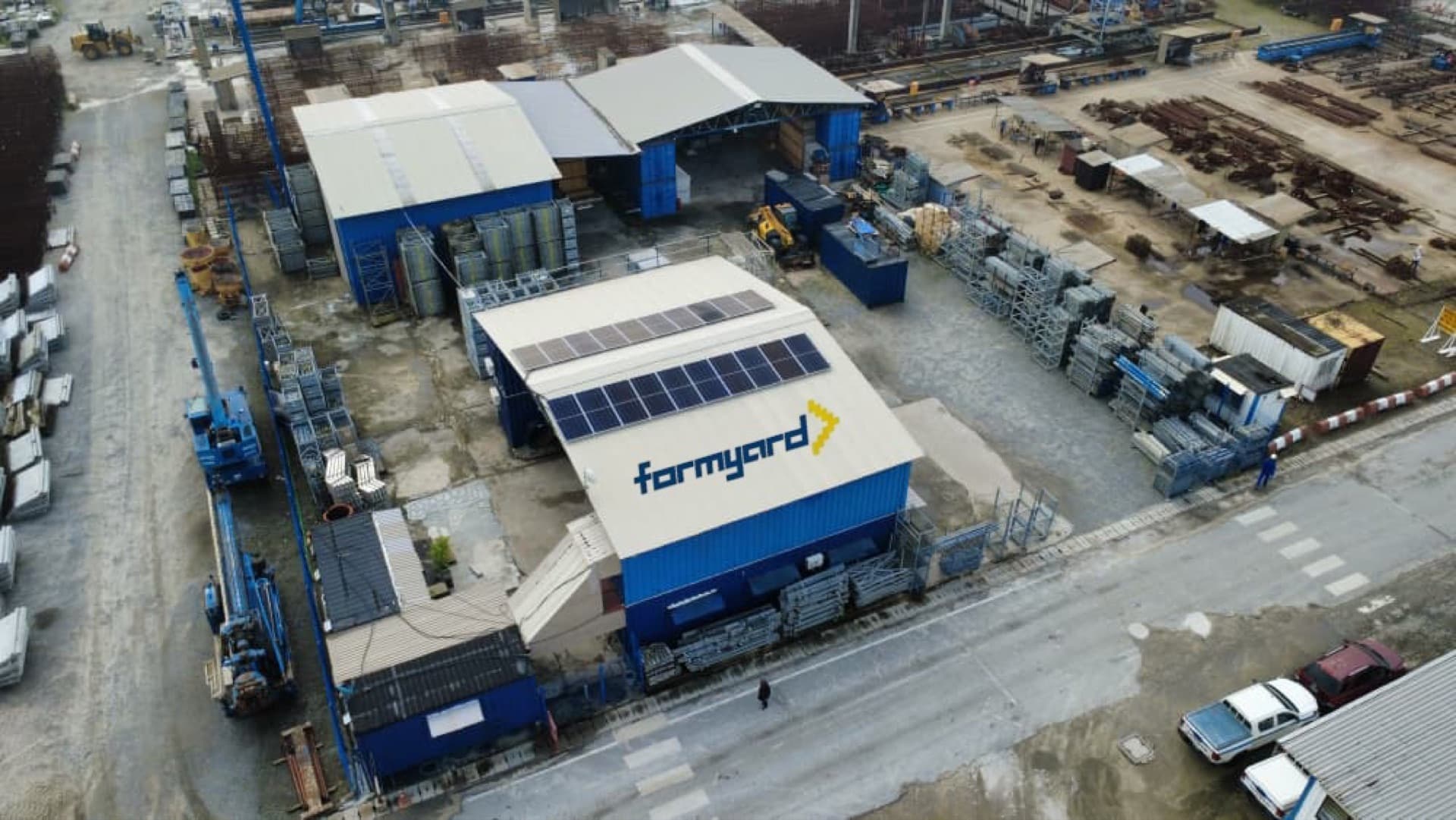 Solar panels on the Formyard warehouse roof